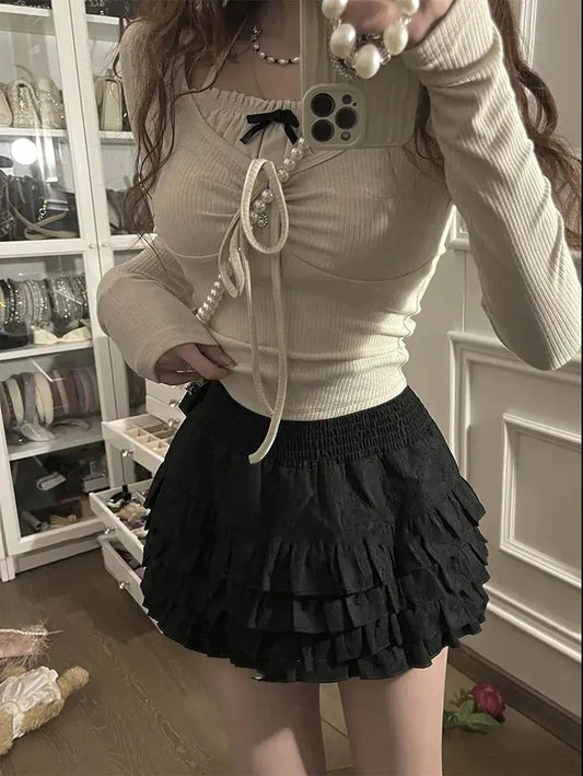 High Waist Slim Fit Skirt - Large Size