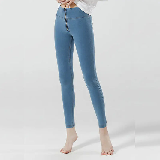High Waist Slim-fit Women's Denim Pencil Pants