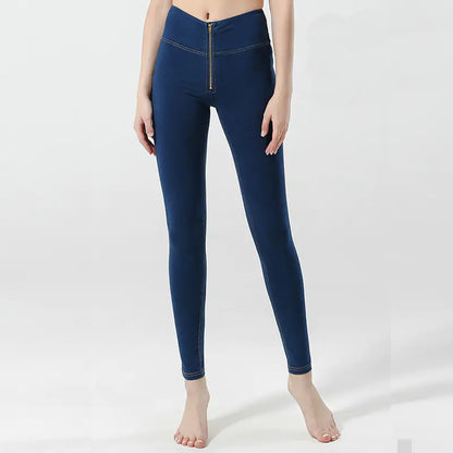High Waist Slim-fit Women's Denim Pencil Pants