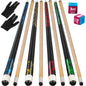 LOTKEY Pool Stick Pool Cue 58 21 oz Cue Sticks with Extra 2 Pool Chalks Canadian Maple Pool Sticks Durable for Professional Billiard Players