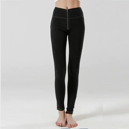 High Waist Slim-fit Women's Denim Pencil Pants