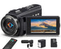 8K Video Camera 64MP Camcorder 18X Digital Zoom with IR Night Version Vlogging Camera for Youtube 3.0" IPS Touch Screen with one 4500mAh Battery 32GB TF Card Remote Control Mic and Adapter